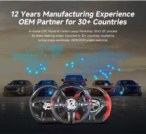 พวงมาลัยคาร์บอนไฟเบอร์แบบฐานเรียบสำหรับ <span class=keywords><strong>BMW</strong></span> <span class=keywords><strong>E90</strong></span> E92 รุ่น LED สไตล์รถแข่ง อัพเกรด ไม่รวมถุงลมนิรภัย - Product Image 6