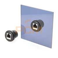 Adaptateur de connecteur fileté pour montage sur panneau de châssis rond, connecteur femelle RJ45 Cat6 vers prise jack, réseau Ethernet Lan Cat5 Cat5e