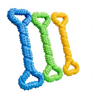 कुत्ते डबल सिर वाले टग-ऑफ-वार चबाने खिलौना टीपर दांत-सफाई ट्रेनर काटने के प्रतिरोधी हड्डी टॉय - Product Image 2