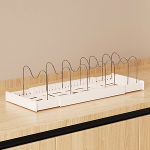 Organizer <span class=keywords><strong>pentole</strong></span> e padelle sotto il coperchio dell'armadio porta-vaso espandibile Organizer Rack con 10 scomparti regolabili per armadio - Product Image 2