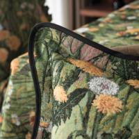 Housse de coussin carrée ROYA, nouvelle collection, luxe, jacquard floral, anti-acariens, fermeture éclair magnétique, polyester/coton, lavable