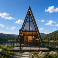 Meilleur kit de chalet en A, structure en acier, micro-maison triangulaire préfabriquée, villa modulaire préfabriquée pour la vie en campagne