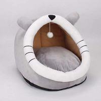 2023 gros doux luxe intérieur coussin de couchage mignon rond en peluche étanche maison chats chat lit grotte moderne chat lit