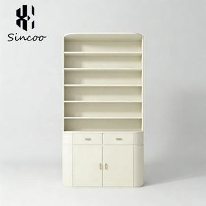 Table de salon de manucure moderne en bois, multifonctionnelle, facile à nettoyer, de luxe, avec présentoirs pour cosmétiques et parfums, pour salons de beauté - Product Image 4