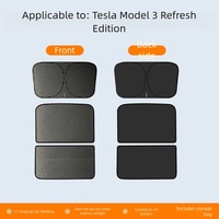 Ensemble de couverture de pare-soleil de voiture isolant thermique pliable pour Tesla modèle 3 S X Y Panorama toit ouvrant visière pare-soleil ensemble ajustement personnalisé facile