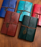 Nouveau carnet de notes rétro en spirale, carnet de voyage vintage en cuir PU avec ancres de pirate, papeterie remplaçable, cadeau pour voyageur, cadeau de fête