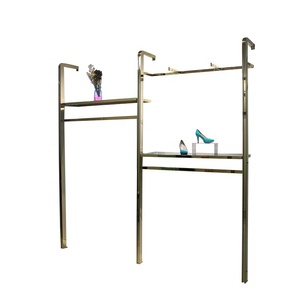 De acero inoxidable de oro palabra de zapato de cristal pantalla caso <span class=keywords><strong>jordan</strong></span> zapatos de prendas de vestir rack de ropa - Product Image 1