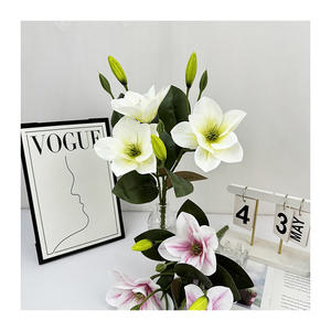 ดอกไม้ประดิษฐ์ QYYM-500 3 หัว ดอกคลีมาติส มกโนเลีย <span class=keywords><strong>กล้วยไม้</strong></span> สำหรับตกแต่งบ้าน ผลิตภัณฑ์ใหม่คุณภาพสูง ลิลลี่ - Product Image 1