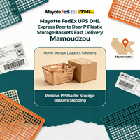 Paniers de rangement en plastique PP livrés à domicile par FedEx, UPS, DHL Express à Mayotte et Mamoudzou – Livraison rapide