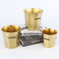 Source transfrontalière 304 seau à glace en acier inoxydable petit stockage à froid en métal moderne pour Champagne bière-pour les fêtes