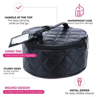 Sac de rangement pour perruque compact et léger de qualité supérieure avec cintre intégré pour salon, maison et voyage