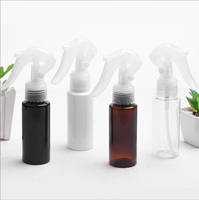 Botol Semprot Plastik Bulat Transparan Putih Hitam Amber 60ml untuk Toner Kosmetik dan Parfum