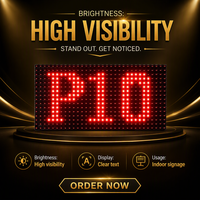Module d'affichage LED rouge monocouleur P10 pour extérieur, 320*160mm, panneau LED SMD, haute luminosité, fabricant