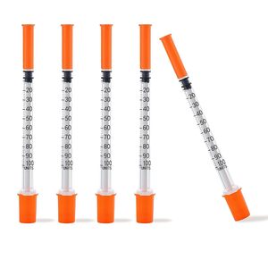Seringue d'alimentation, seringues jetables de 1 ml, 0,5 ml, 0,3 ml, seringue à insuline avec aiguille 29G/30G/31G/32G, utilisable pour les animaux - Product Image 1