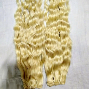 Extensiones de Cabello Remy Indio, Color Natural, Cabello Humano Virgen con Textura Ondulada, 20 Pulgadas de Largo, Calidad Premium, Doble Trama a Máquina - Product Image 1