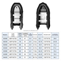 Nuevo Bote Inflable de Pesca Aisunss de PVC y Aluminio para Aventuras Acuáticas