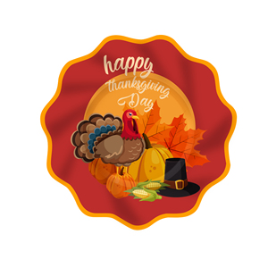 DAMAI Custom Thanksgiving Turkey Maple <b>Leaf</b> Theme Party Decoration Set Includes <b>Paper</b> Plates - Product Image 3