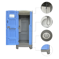 Cabine de douche portable avec ancrages en sacs de sable en HDPE pour la plage, le camping et les sites ventéries