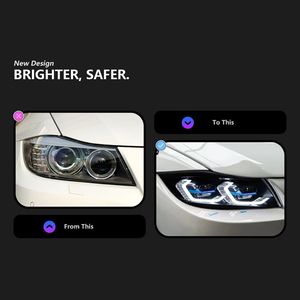 Conjunto de Faros Delanteros LED Láser para Automóvil BMW <span class=keywords><strong>Serie</strong></span> 3 E90, Actualización Estilo G22, Hexagonales, DRL, Bi-LED, Proyectores - Product Image 6