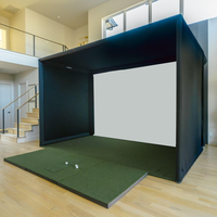 Simulateur de golf PGM personnalisable pour intérieur/extérieur avec filets de taille personnalisée, cadre d'écran de frappe pour l'entraînement