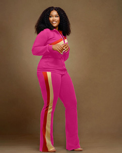 PASUXI Hochwertiger Großhandel Damen 2-Teiliger Trainingsanzug Fitness Zip-up Sweatshirts Sets Kundenspezifisches Damen Crop Top Hoodie Set - Product Image 5