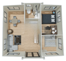 Casas modulares de contenedores expandibles de 10/20/30 pies-Despliegue rápido prefabricado - Product Image 4