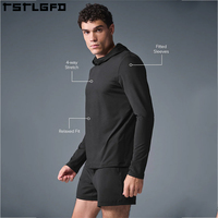 Sweat à capuche de sport pour homme à manches longues, protection solaire UPF personnalisée, séchage rapide, respirant, léger, idéal pour l'entraînement estival