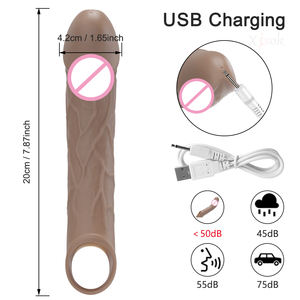 Kablosuz uzaktan kumanda silikon yetişkin ürünleri seks oyuncak Penis uzatma kollu vibratörler adam için cinsel iktidarsızlık geliştirmek - Product Image 4