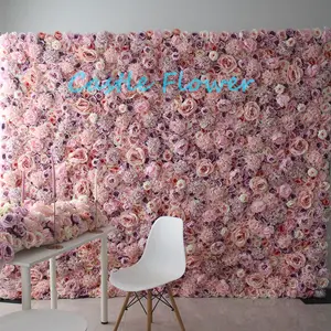 8 футов x 8 футов искусственный шелк 3D цветок настенные панели белая роза гортензии ткань скатывающаяся занавеска цветок стена фон