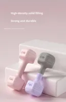 Petits haltères en fonte durables pour femmes, usage domestique, entraînement musculaire des bras et amincissement du ventre, revêtement en caoutchouc