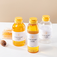 Fabricant de bouteille ronde transparente de 300ml 400m en plastique PET sans Bpa de qualité alimentaire pour boisson et jus avec bouchon
