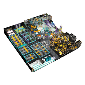 Solution de parc d'aventure <span class=keywords><strong>commercial</strong></span> personnalisé, aire de jeux intérieure avec parc de trampolines, arène de ninja tag pour <span class=keywords><strong>centre</strong></span> de divertissement - Product Image 2