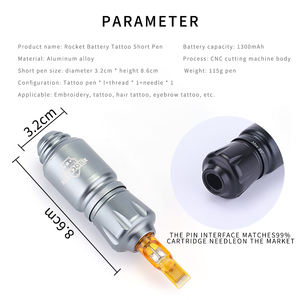 Fabricante <span class=keywords><strong>original</strong></span>, máquina de tatuaje inalámbrica profesional rentable, pluma rotativa, ametralladora de tatuaje con cable Rca - Product Image 6