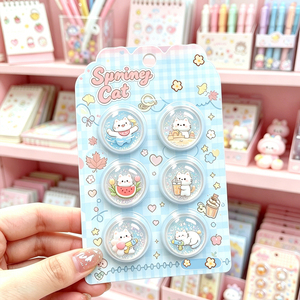 สติกเกอร์การ์ตูนพัฟฟี่สำหรับเคสโทรศัพท์ PVC ไดคัทเคลือบเงา ทนทาน ชุดสติกเกอร์ตกแต่ง - Product Image 2
