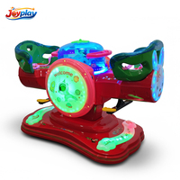 Manège à bascule double populaire avec éclairage LED, machine à bascule électrique à monnayeur pour enfants, idéal pour les zones de jeux pour enfants