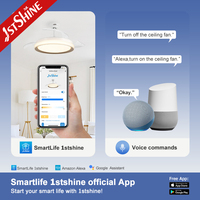 1stshine chambre à coucher électrique lustre décoratif télécommande lustre intelligent bldc moderne led ventilateur de plafond avec lumière