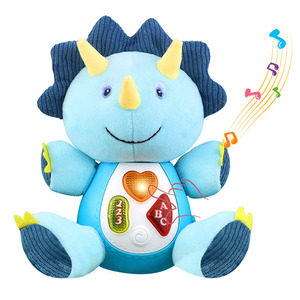 צעצועים חינוכיים אינטראקטיביים צעצועים חינוכיים צעצוע אור ממולאים חיות ג 'ירפה דינוזאור עם 3 כפתורי כיף מתנה הטובה ביותר לילדים - Product Image 3