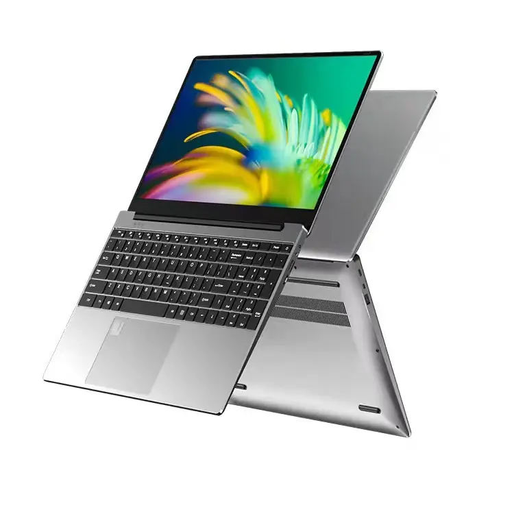 2024 nouveau bureau Super chaud ordinateur portable Celeron N95 rose argent rétro-éclairé clavier empreinte digitale déverrouiller 180 degrés Angle ouvert et fermé