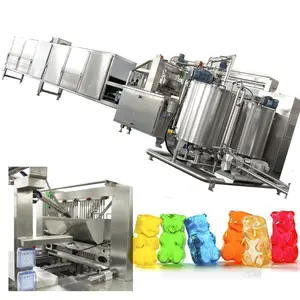 Fábrica de alta calidad máquina de dulces de gelatina línea de producción de dulces de goma maquinaria de dulces