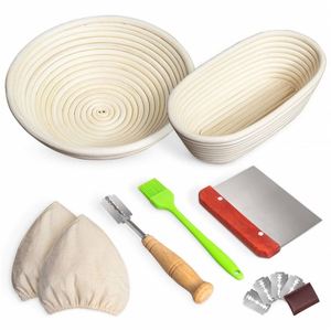 Sourdough công cụ Bánh Mì Chống giỏ cho tăng bột đặt Baker couche giỏ với Liners mây tròn và hình bầu dục nướng - Product Image 2