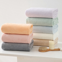 FF6431 Vente en gros Turban de séchage capillaire en polaire corail, sans peluches, super absorbant, pour femmes, usage domestique