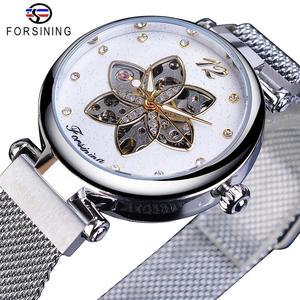 <span class=keywords><strong>Orologio</strong></span> Meccanico <span class=keywords><strong>Automatico</strong></span> di Lusso per <span class=keywords><strong>Donna</strong></span> in Acciaio Inossidabile con Quadrante Diamantato Lancette Luminose Impermeabile - Product Image 3