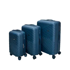 Недорогие модные багажные комплекты, унисекс, легкая тележка, чемодан, Лидер продаж, полипропиленовый чемодан