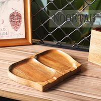 Repose-cuillère en bois d'acacia de grande taille, support double pour cuillères en bois avec pieds en silicone antidérapants, repose-cuillère de cuisine fait main