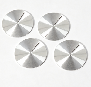 Wholesale Anodized Stamped <b>CD</b> Pattern Aluminum Sheet Special Shape Chamfer Edge Metal Decorative Plate <b>Custom</b> Silk Print Logo - Product Image 4