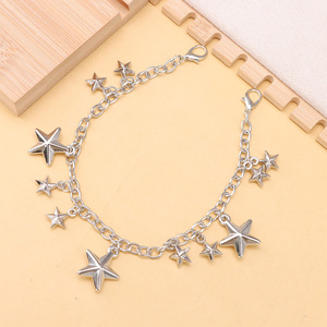 Cadena con colgante de estrella para botas de combate, punta redonda, suela de goma, accesorio de moda, color blanco K - Product Image 4