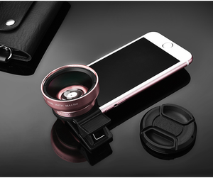 Lente Combo 2-in-1 per Telefono: Grandangolo Ultra-Largo 0.45x e Macro con Clip Esterna per <span class=keywords><strong>iPhone</strong></span>, Materiale Durevole in Metallo e Vetro - Product Image 5