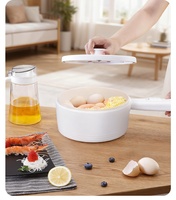 Casserole électrique domestique 1,5 L, 600 W, deux niveaux de chaleur, revêtement antiadhésif, avec pot en céramique et couvercle en verre trempé, certifiée CE