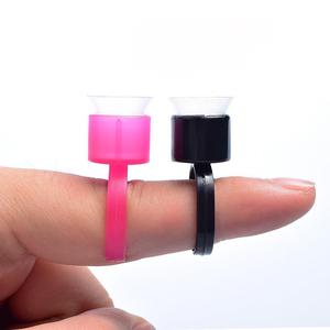 ถ้วยใส่หมึกสักลายแบบใช้แล้วทิ้ง สีดำ สีแดง ภาชนะพลาสติกสำหรับใส่สี พร้อมฟองน้ำ สำหรับอุปกรณ์ PMU - Product Image 2