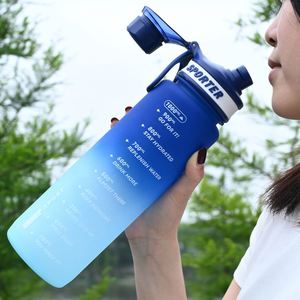 1000ml Large-Capacity Light-Tinted Water Cup Outdoor Portable Flip-Top Sports Water Bottle - Product Image 3